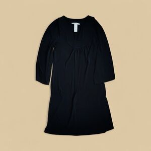 Laundry By Design Black Matte scoop neck Jersey midi Dress